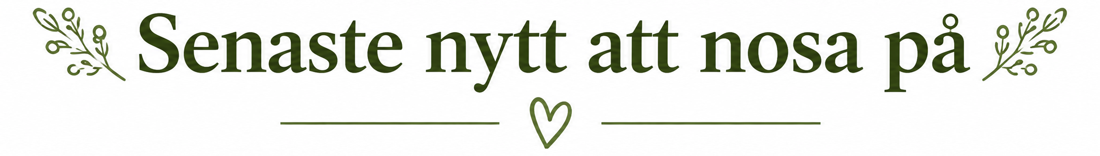 Senaste nytt att nosa på